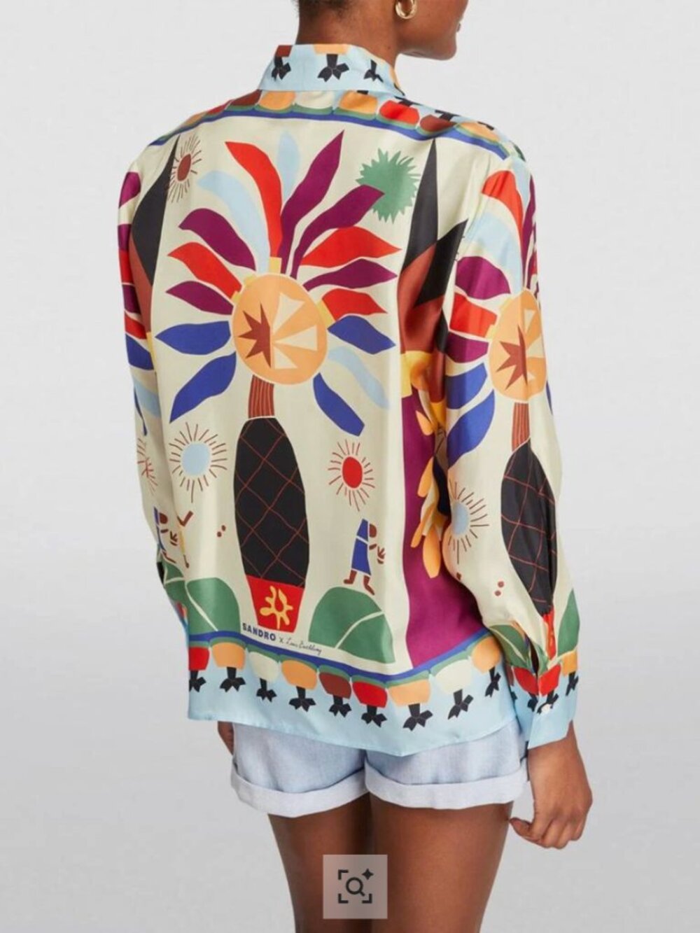Sandro x Louis Barthélemy Silk Graphic Shirt - Picture 3 of 12